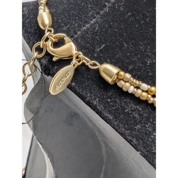 Chicos Necklace Double Strand Layered Multicolor Beaded Long New - Picture 7 of 8